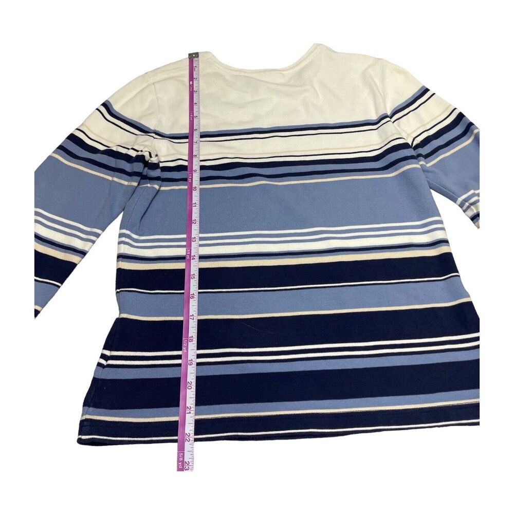 Croft & Barrow Striped Shirt Long Sleeve Pullover Stretch Women’s Size Small - Picture 5 of 8